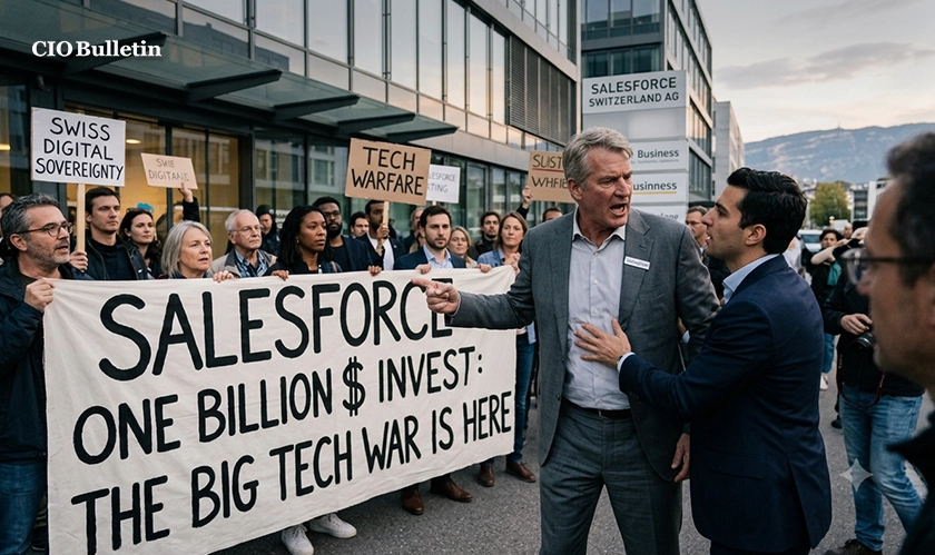 Salesforce Switzerland Investment Provokes Tech War